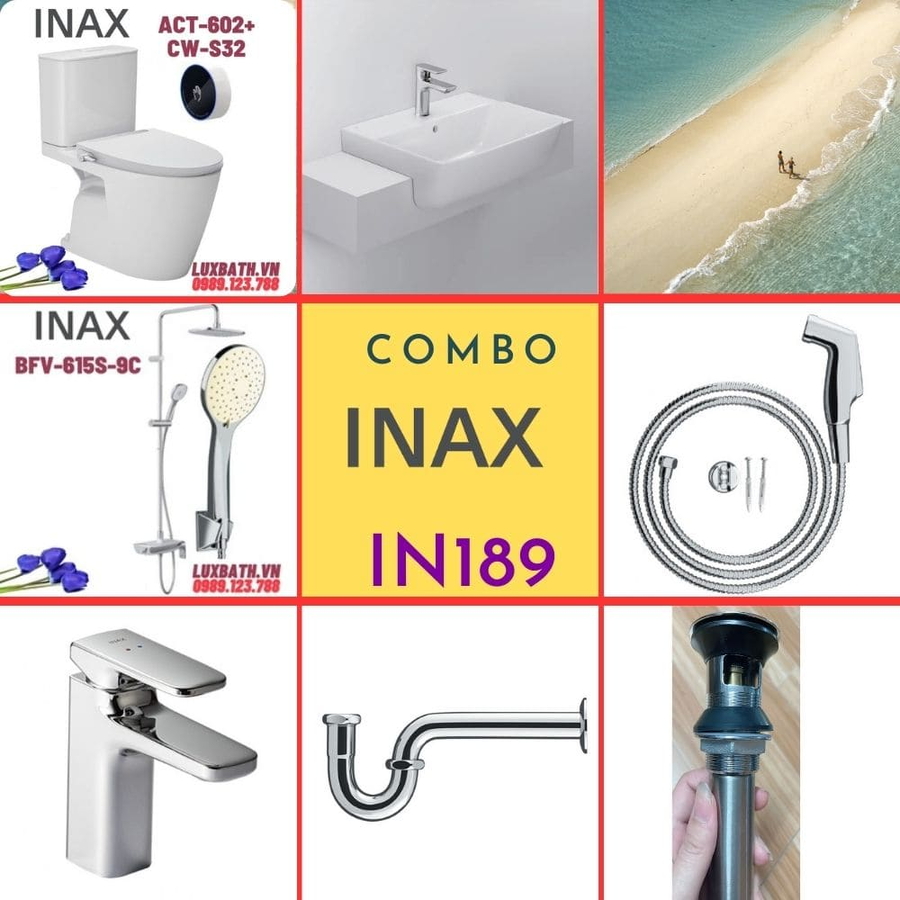 Combo thiết bị vệ sinh Inax IN189 S24 (7108)