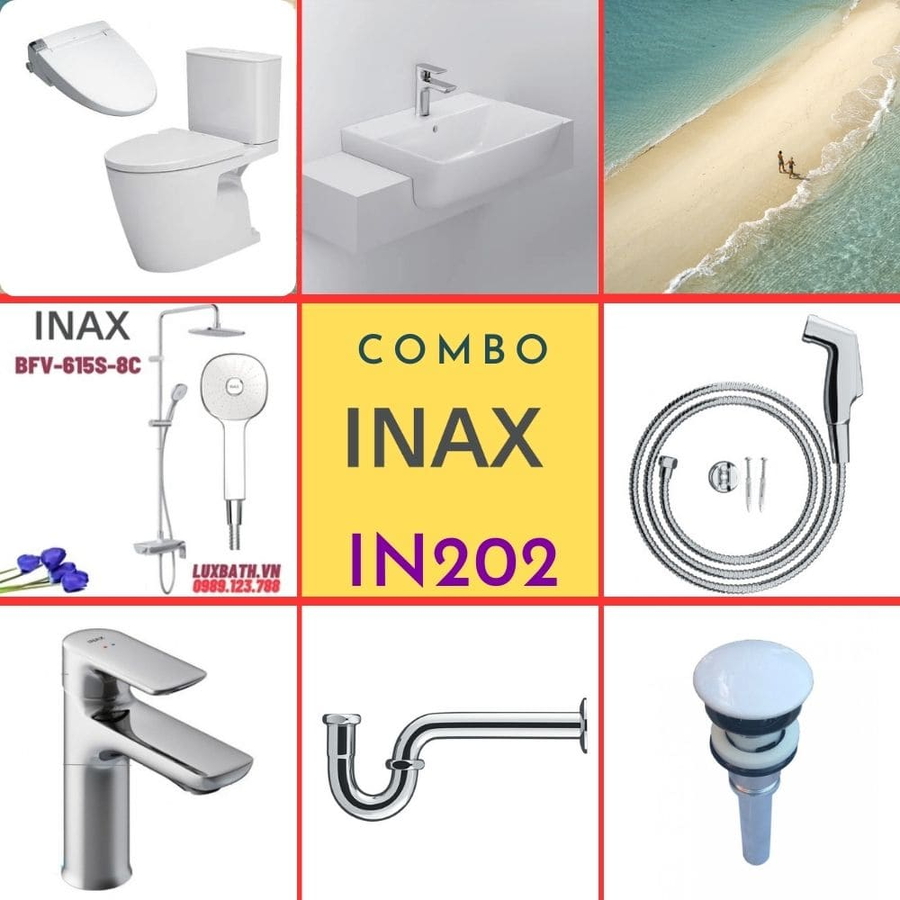 Combo thiết bị vệ sinh Inax IN202 S24 (7095)
