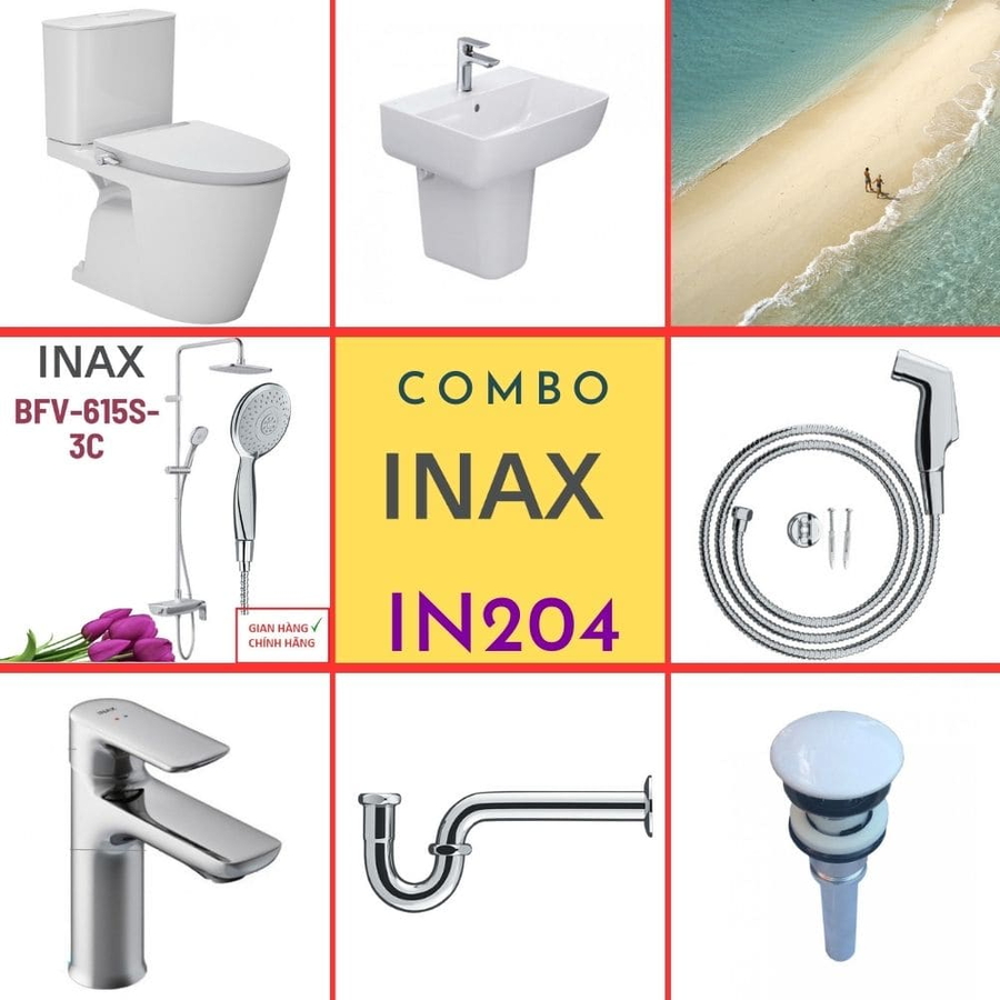 Combo thiết bị vệ sinh Inax IN204 S24 (7093)
