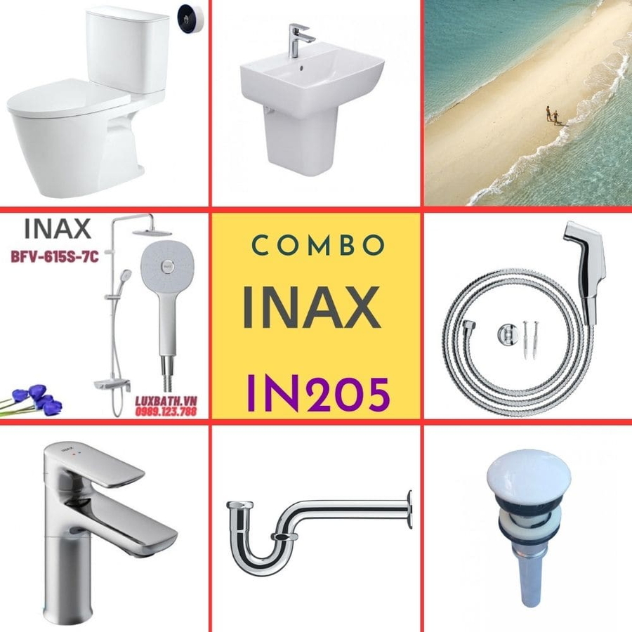 Combo thiết bị vệ sinh Inax IN205 S24 (7092)