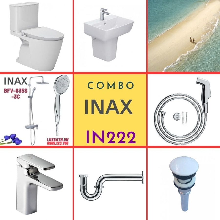 Combo thiết bị vệ sinh Inax IN222 S24 (7075)