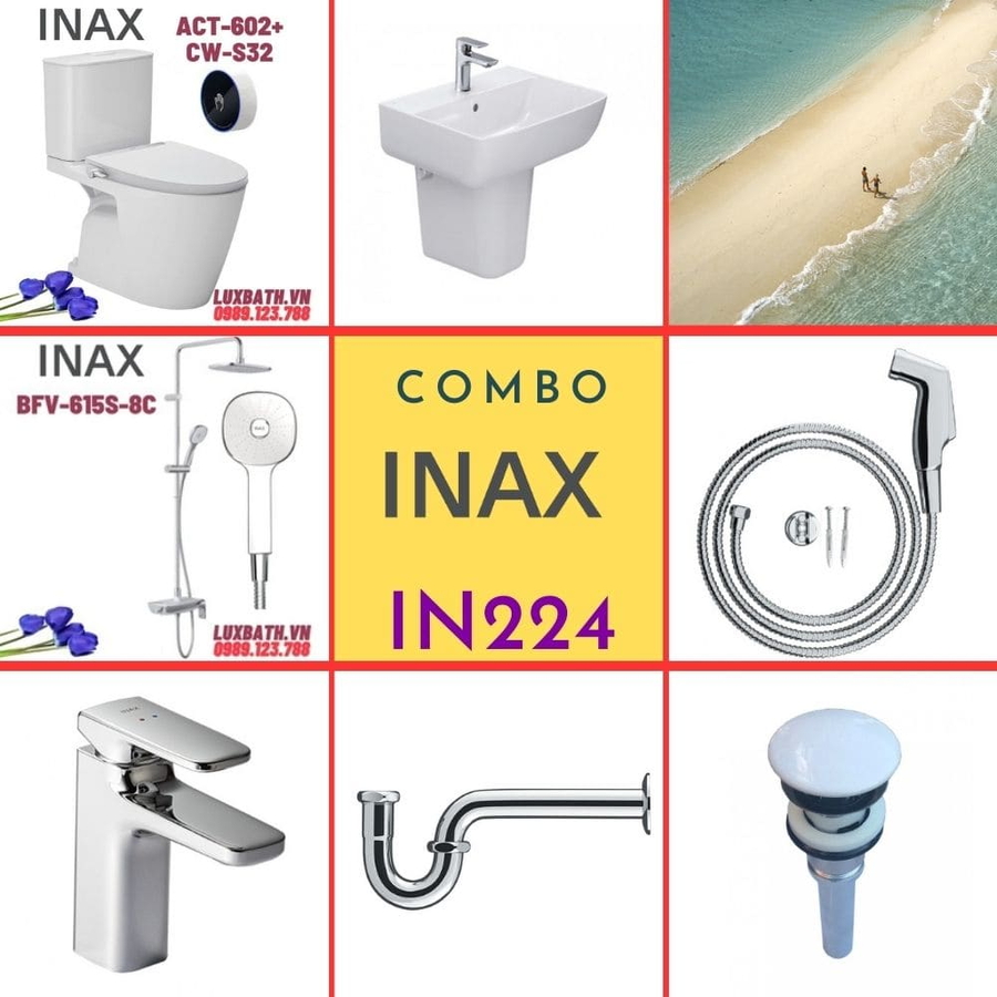 Combo thiết bị vệ sinh Inax IN224 S24 (7073)