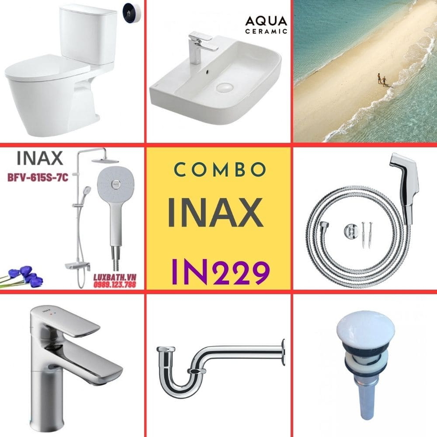 Combo thiết bị vệ sinh Inax IN229 S24 (7068)