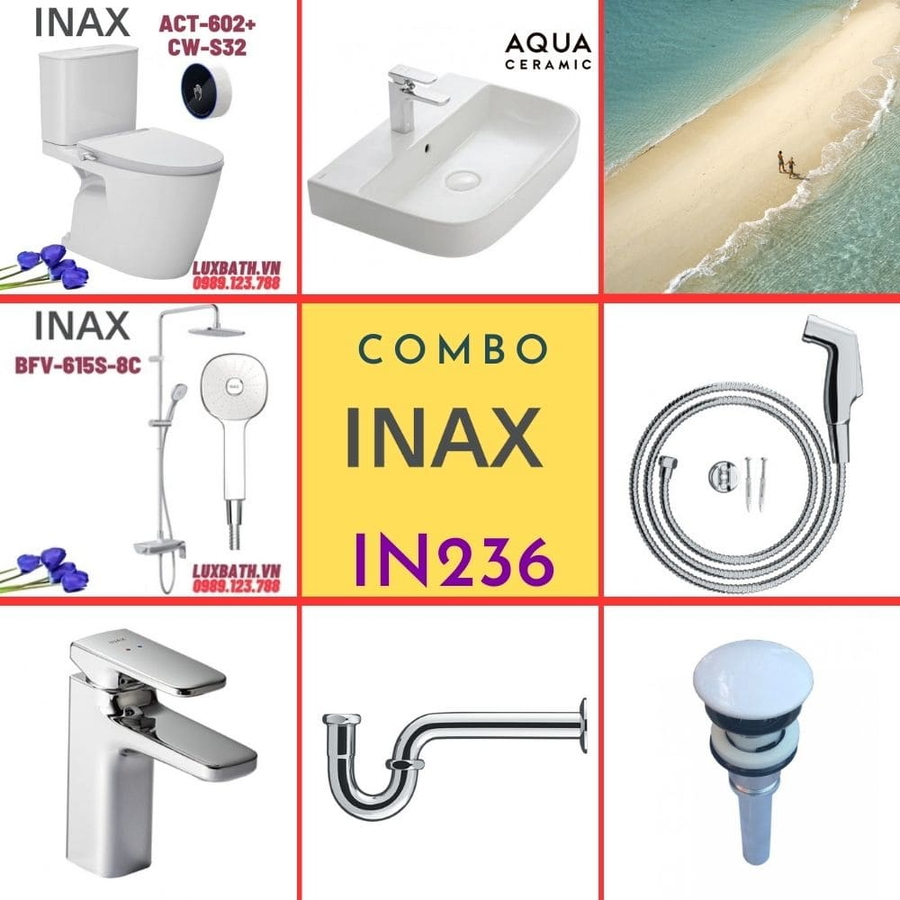 Combo thiết bị vệ sinh Inax IN236 S24 (7062)
