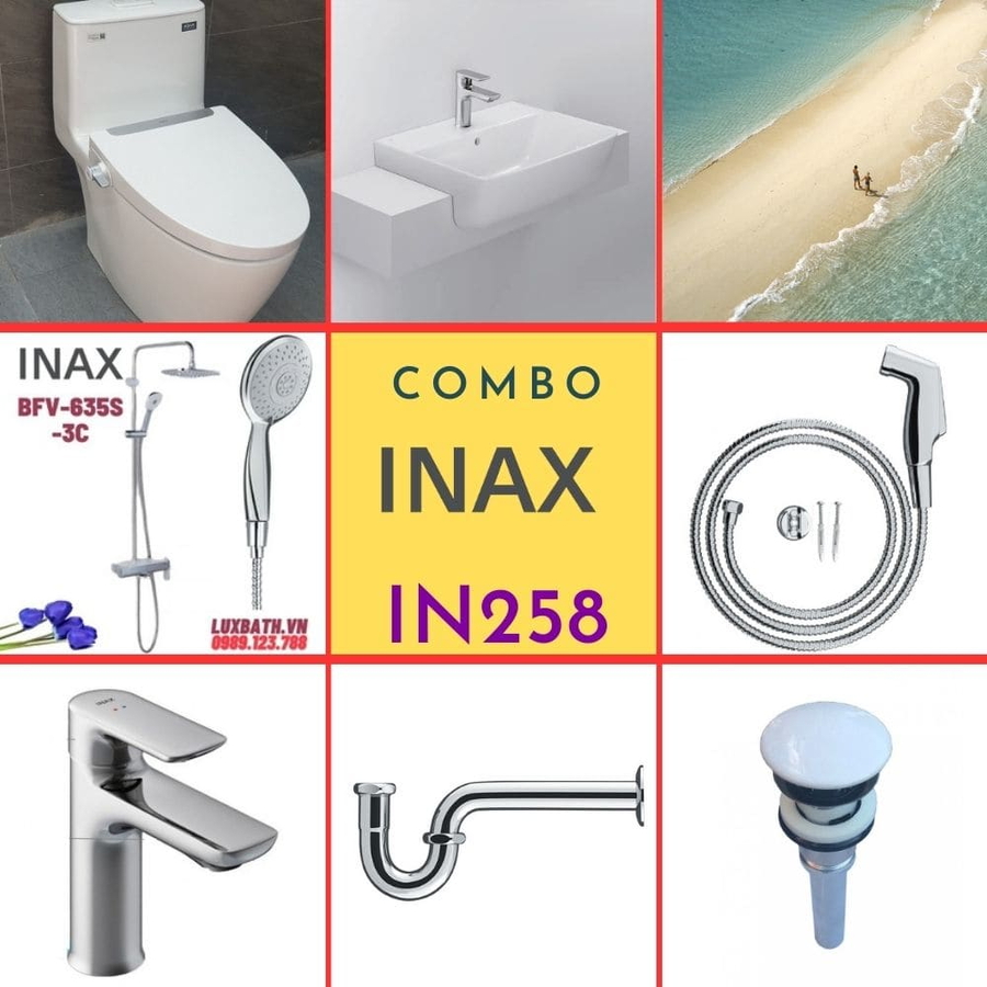 Combo thiết bị vệ sinh Inax IN258 S24 (7041)