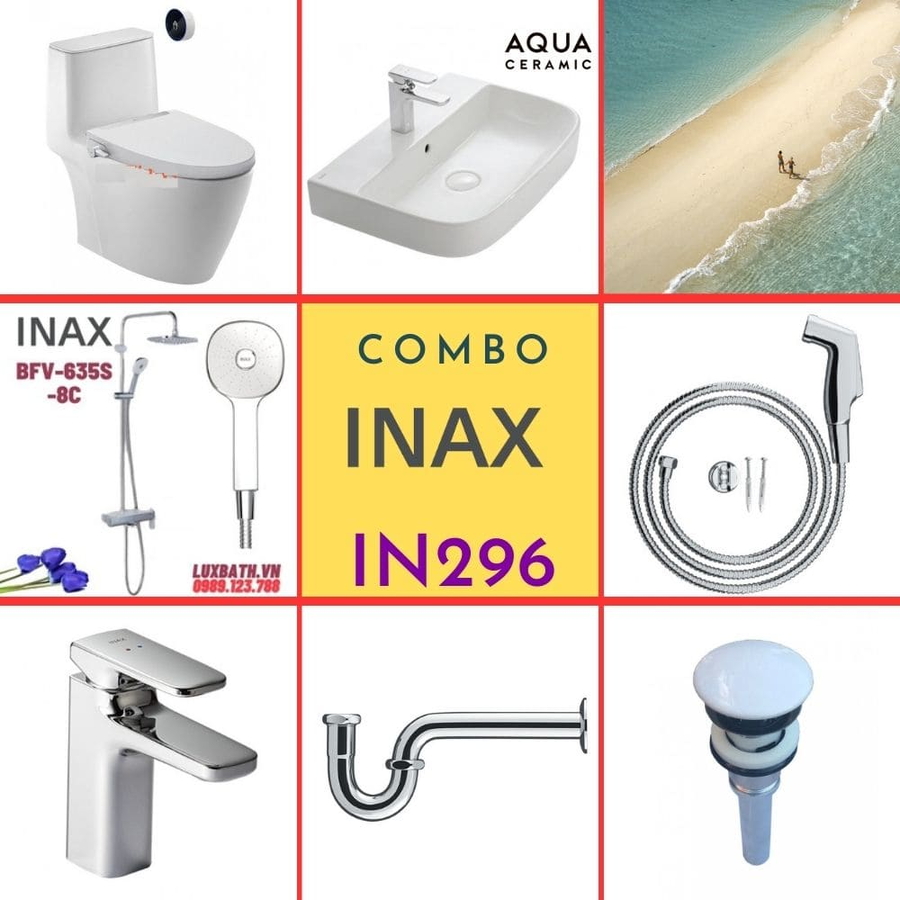 Combo thiết bị vệ sinh Inax IN296 S24 (7003)