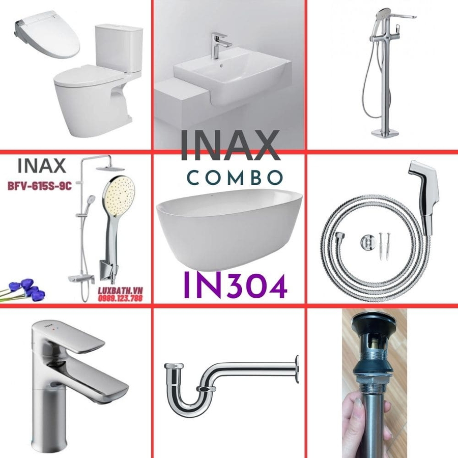 Combo thiết bị vệ sinh Inax IN304 S26 (9103)