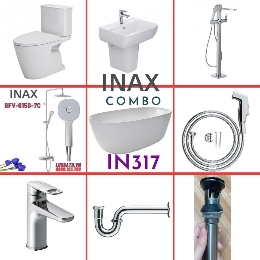 Combo thiết bị vệ sinh Inax IN317 S26 (9090)