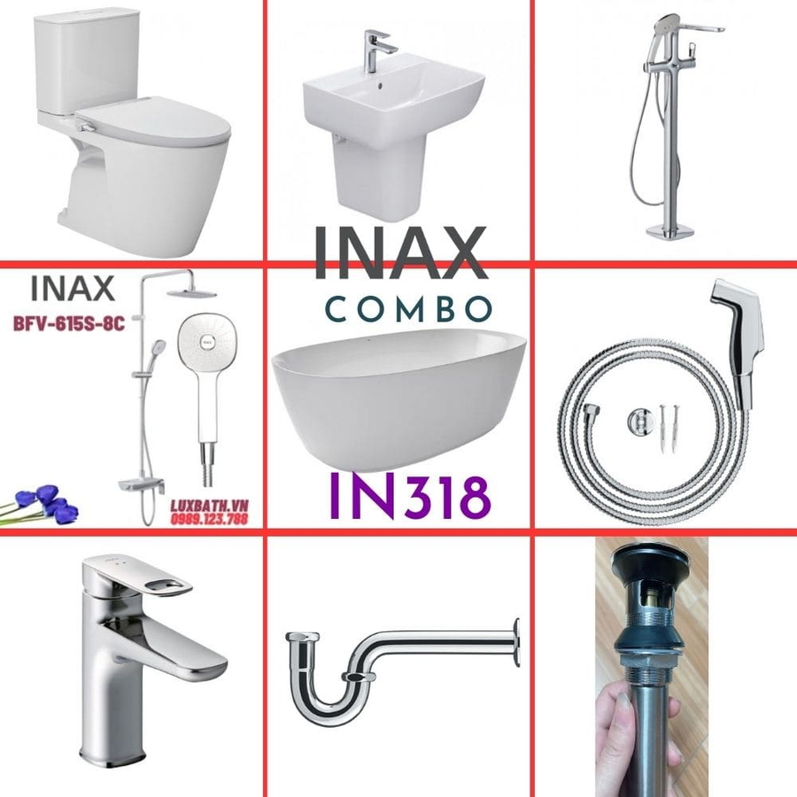 Combo thiết bị vệ sinh Inax IN318 S26 (9089)