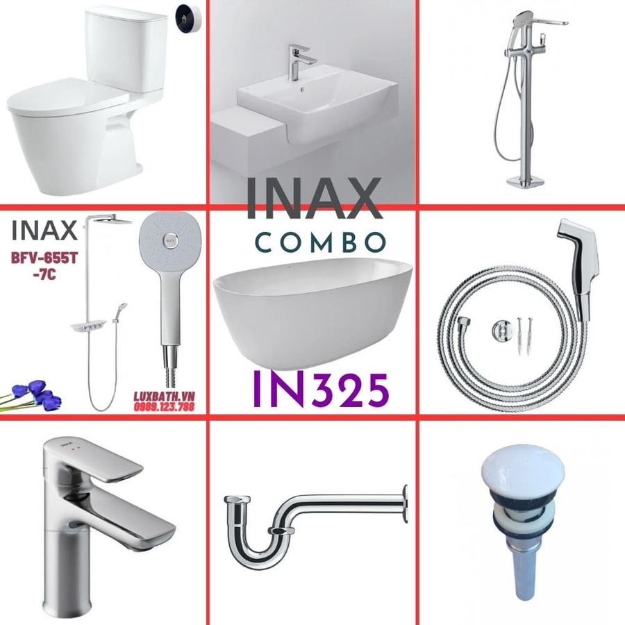 Combo thiết bị vệ sinh Inax IN325 S26 (9082)
