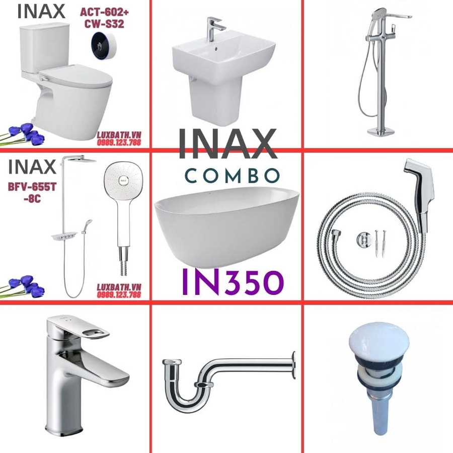 Combo thiết bị vệ sinh Inax IN350 S26 (9057)
