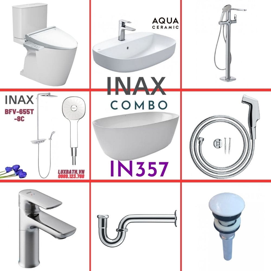 Combo thiết bị vệ sinh Inax IN357 S26 (9050)