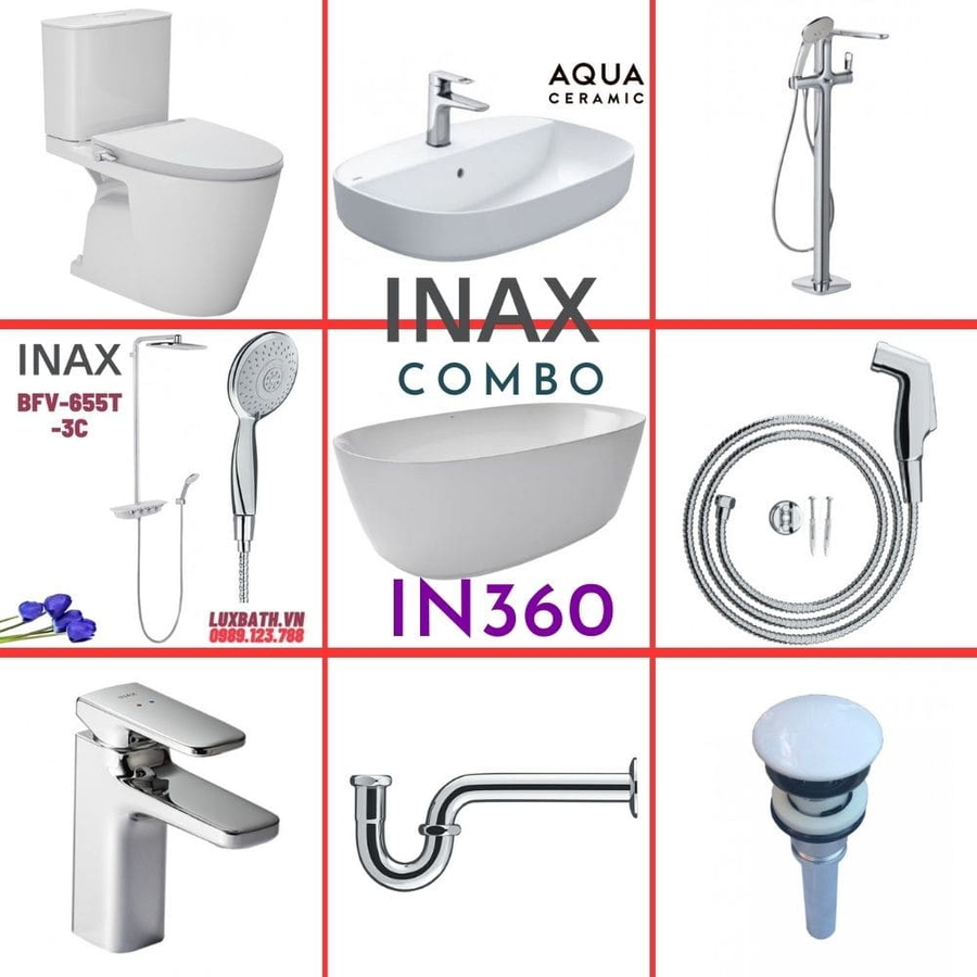 Combo thiết bị vệ sinh Inax IN360 S26 (9047)
