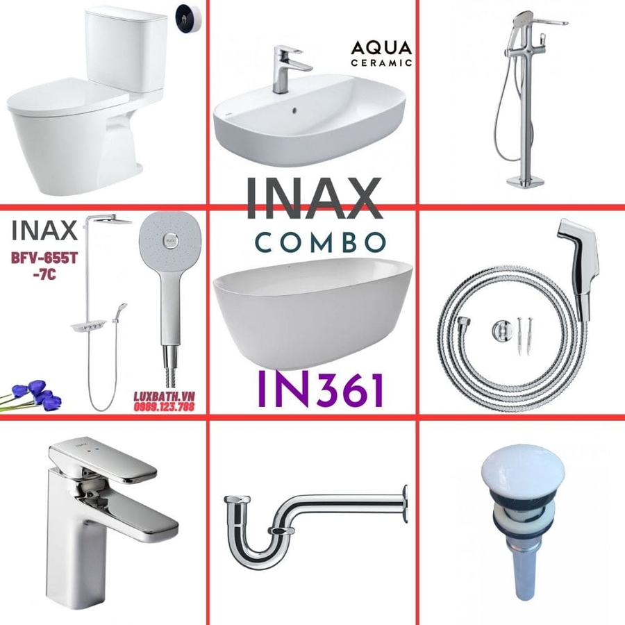 Combo thiết bị vệ sinh Inax IN361 S26 (9046)