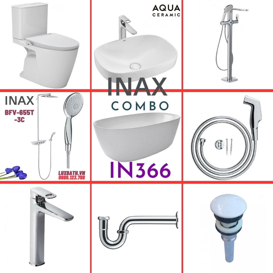 Combo thiết bị vệ sinh Inax IN366 S26 (9041)