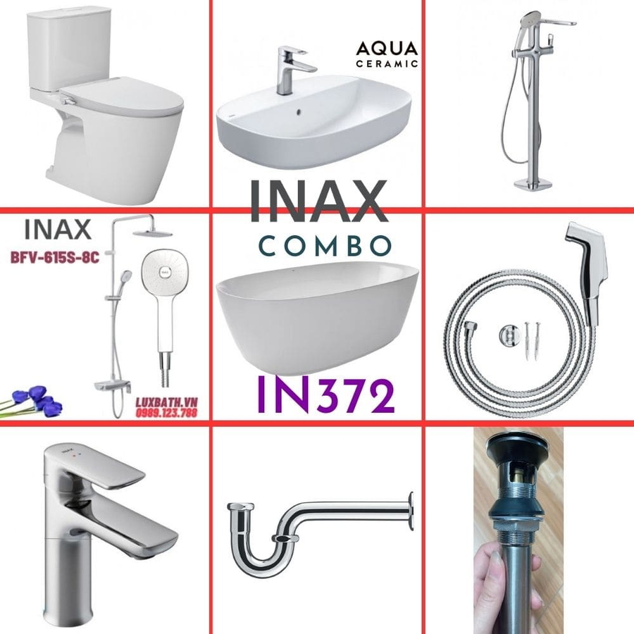 Combo thiết bị vệ sinh Inax IN372 S26 (9036)