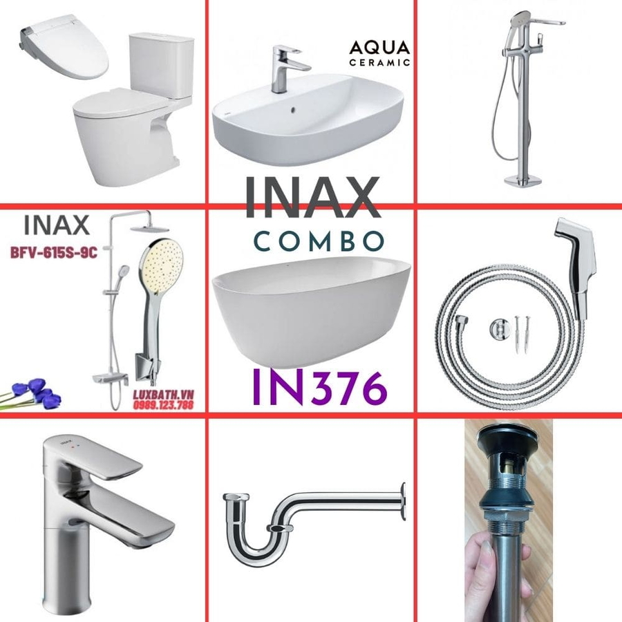 Combo thiết bị vệ sinh Inax IN376 S26 (9031)