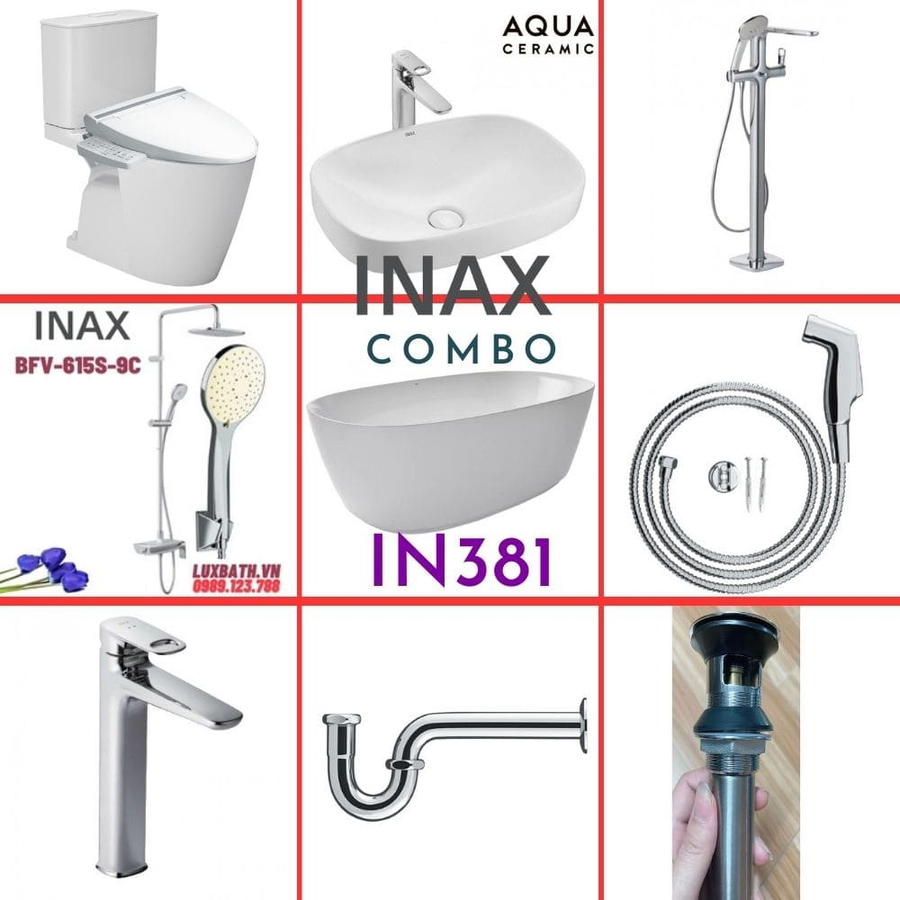 Combo thiết bị vệ sinh Inax IN381 S26 (9026)