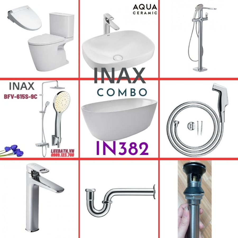 Combo thiết bị vệ sinh Inax IN382 S26 (9025)