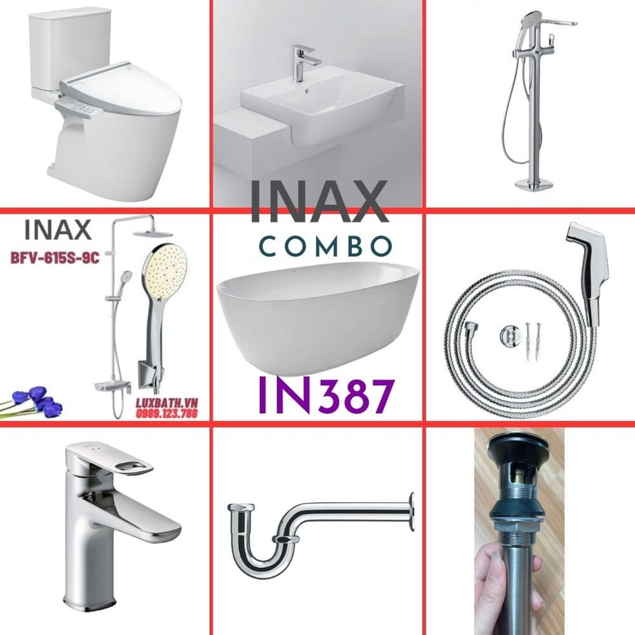 Combo thiết bị vệ sinh Inax IN387 S26 (9020)