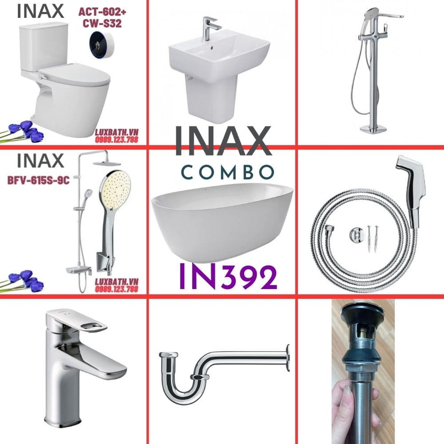 Combo thiết bị vệ sinh Inax IN392 S26 (9015)