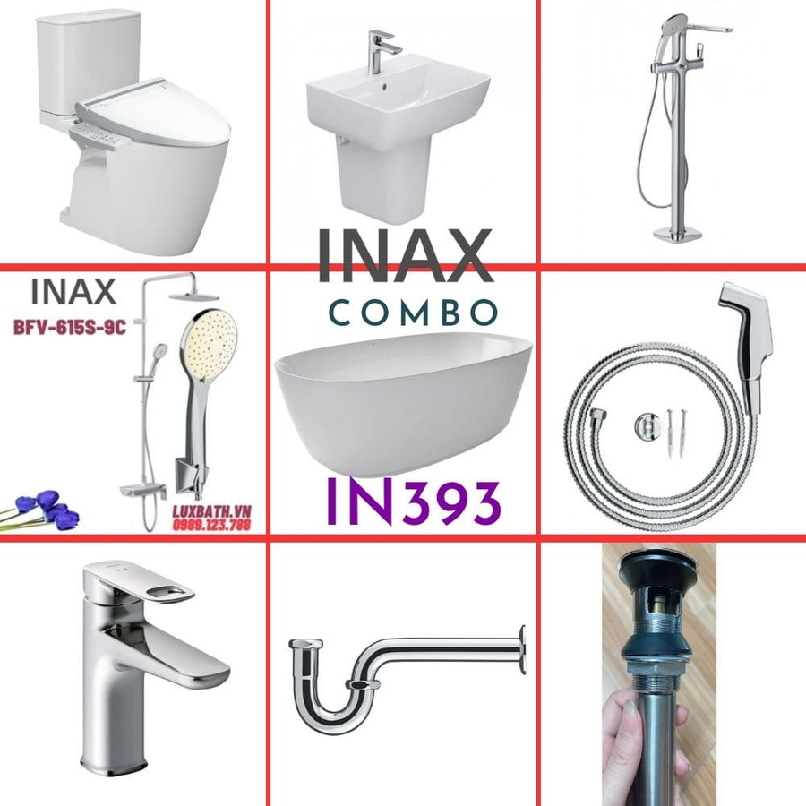 Combo thiết bị vệ sinh Inax IN393 S26 (9014)