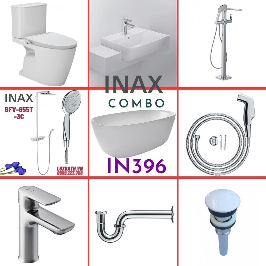 Combo thiết bị vệ sinh Inax IN396 S26 (9011)