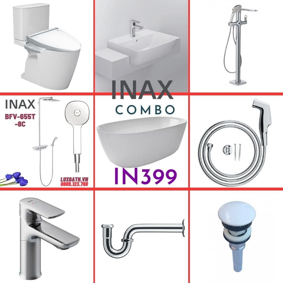 Combo thiết bị vệ sinh Inax IN399 S26 (9010)