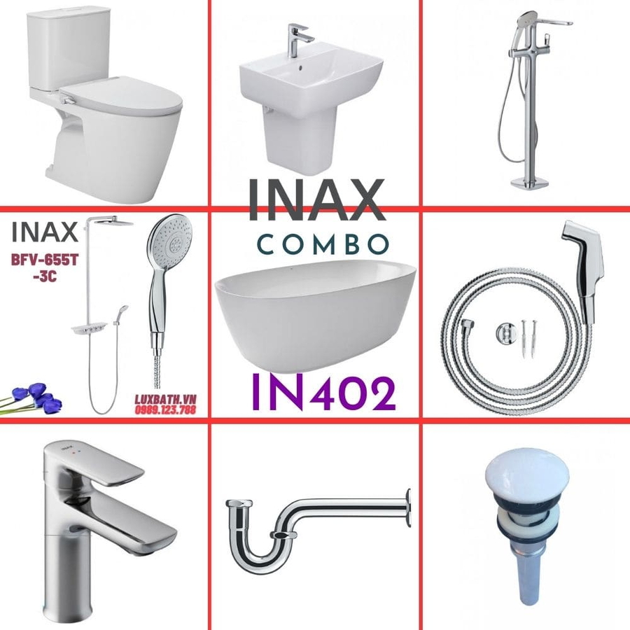 Combo thiết bị vệ sinh Inax IN402 S26 (9005)