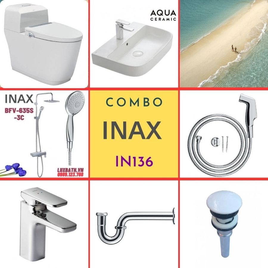 Combo thiết bị vệ sinh Inax IN136 S400 (7150)