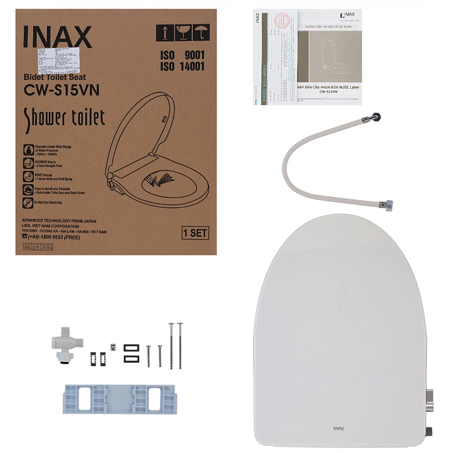 Nắp bàn cầu rửa cơ Inax CW-S15VN