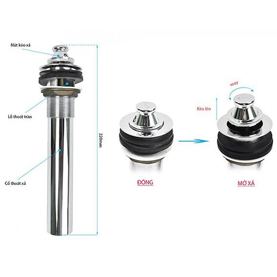 Ống Xả Chậu Inax A-016V