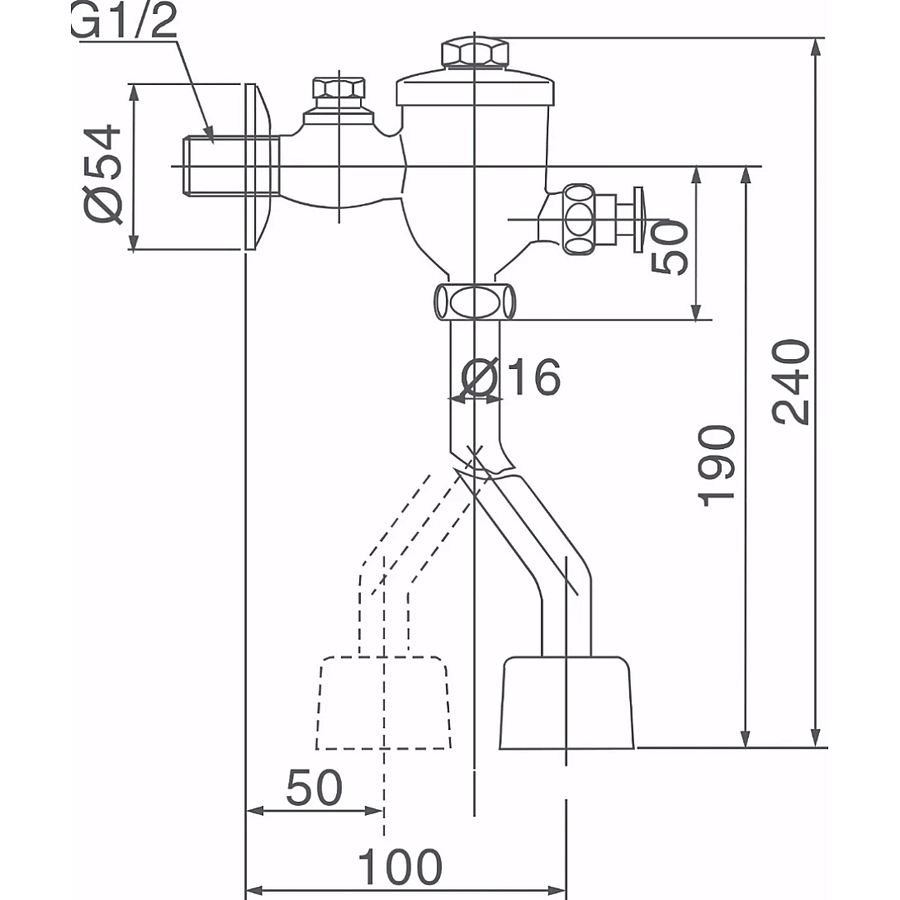 Van nhấn xả tiểu nam INAX UF-8V
