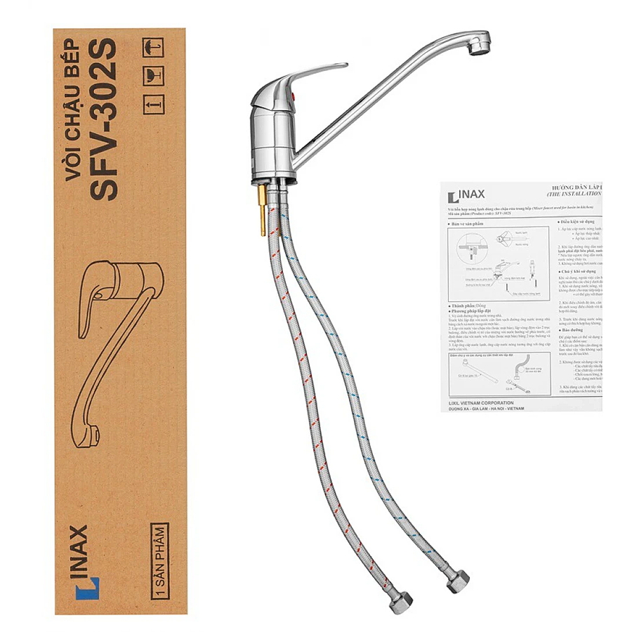 Vòi rửa bát nóng lạnh Inax SFV-302S