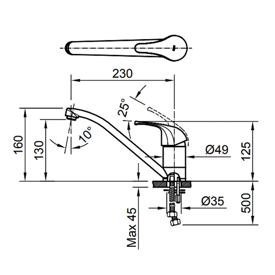 Vòi rửa bát nóng lạnh Inax SFV-302S