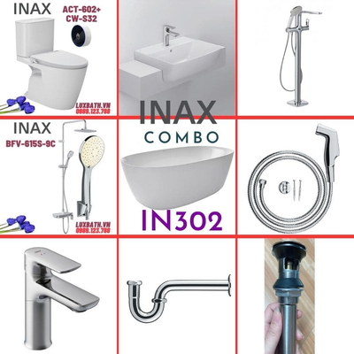 Combo thiết bị vệ sinh Inax IN302 S26 (9105)