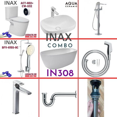 Combo thiết bị vệ sinh Inax IN308 S26 (9099)