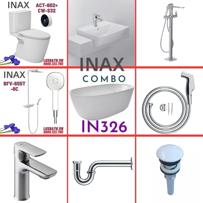 Combo thiết bị vệ sinh Inax IN326 S26 (9081)