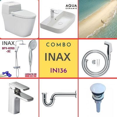 Combo thiết bị vệ sinh Inax IN136 S400 (7150)