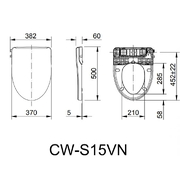 Nắp bàn cầu rửa cơ Inax CW-S15VN
