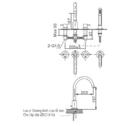 Sen gắn bồn tắm Inax BFV-7000B (Lắp trên thành bồn)