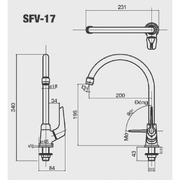 Vòi rửa bát lạnh gắn chậu Inax SFV-17