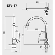 Vòi rửa bát lạnh gắn chậu Inax SFV-17
