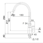 Vòi rửa bát lạnh gắn chậu Inax SFV-21