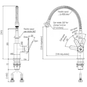 Vòi Rửa Bát Nóng Lạnh Cần Mềm Inax SFV-303S
