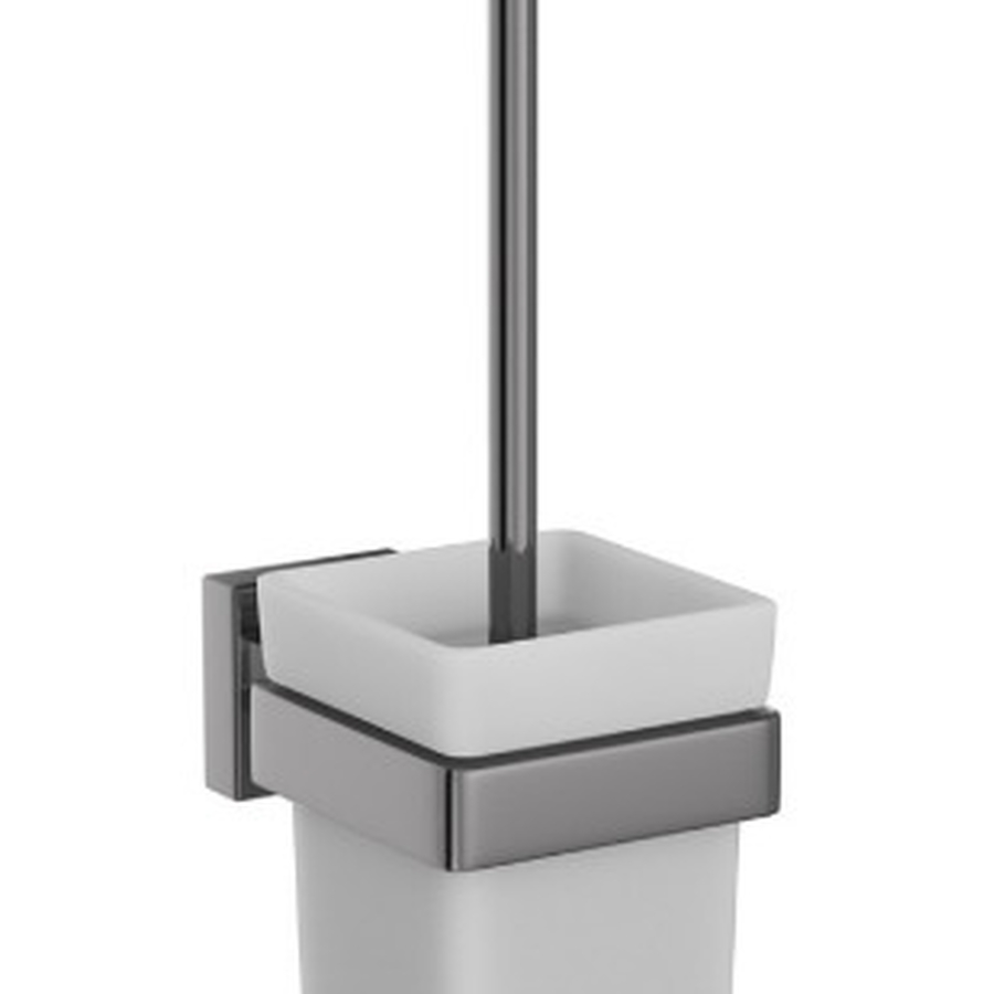 Giá đỡ và chổi cọ bồn vệ sinh màu đen chrome Jaquar AKP-BCH-35743P