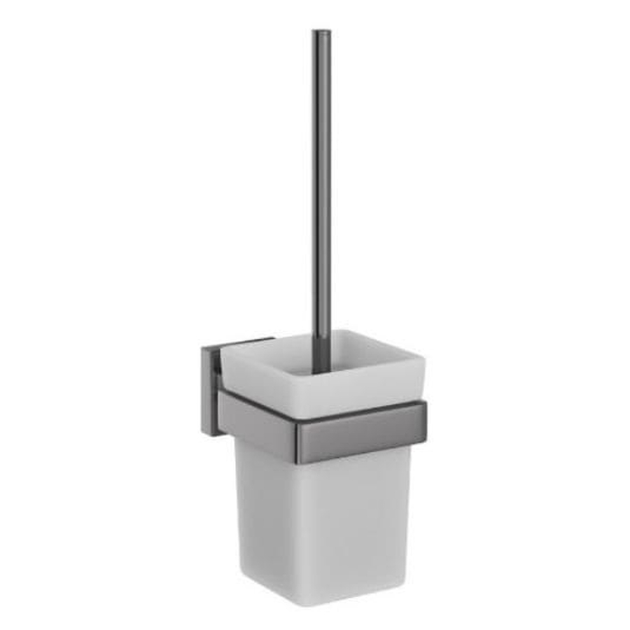 Giá đỡ và chổi cọ bồn vệ sinh màu đen chrome Jaquar AKP-BCH-35743P