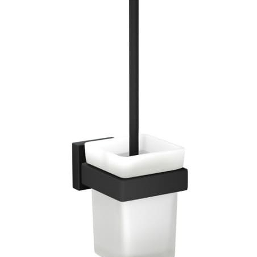 Giá đỡ và chổi cọ bồn vệ sinh màu đen mờ Jaquar AKP-BLM-35743P