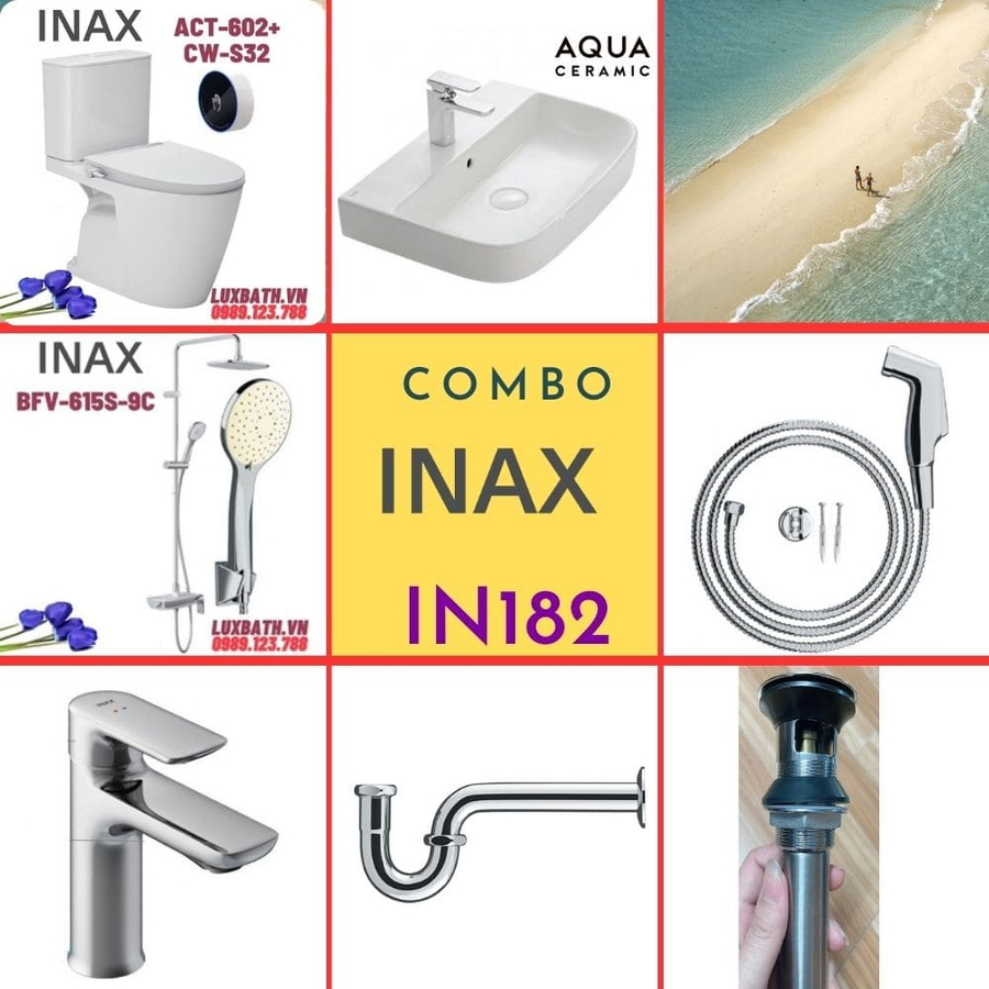 Combo thiết bị vệ sinh Inax IN182 S24 (7125)