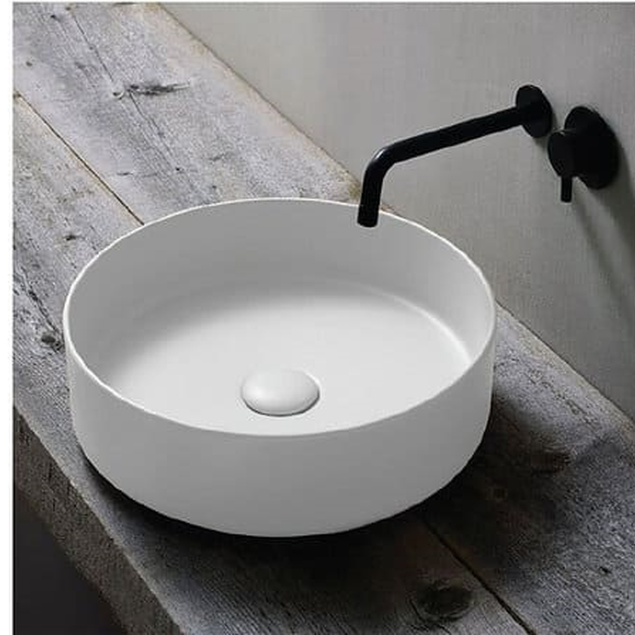 Chậu rửa Lavabo dương bàn màu trắng Clara CB-1124 (Order)